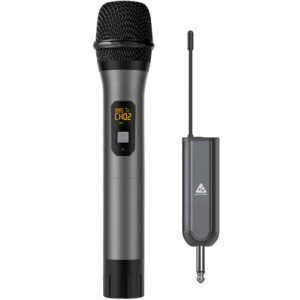Audio Array UHF Single Wireless Microphone for Karaoke Singing, Wedding, DJ, Party, Speech, Church & Works with PA System, Amplifier, Mixer, Audio Receiver, etc. Range up to 60m (AM-W13)