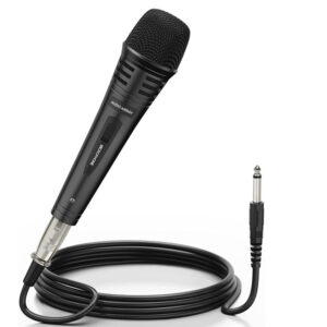 Audio Array XLR Dynamic Unidirectional Live Handheld Vocal Microphone for Vocalist, Singers ,Home Recording, Studio, Live Sound, Professional KTV, Family or Friend Party with 5m cable length-(AM-C3)