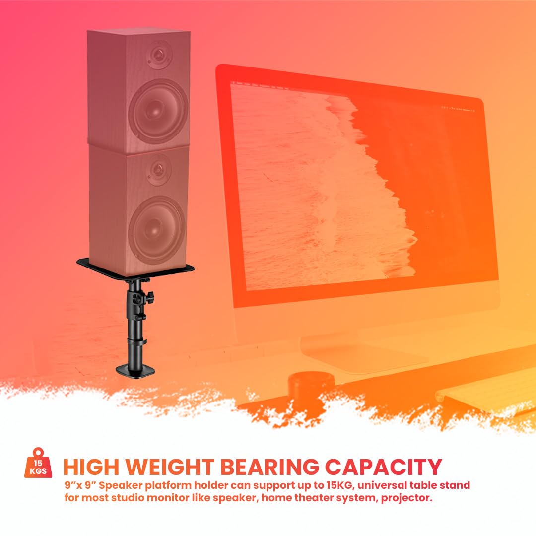 Audio Array AA-21 Desktop Mount Speaker Stands | 15KG Capacity | Height ...