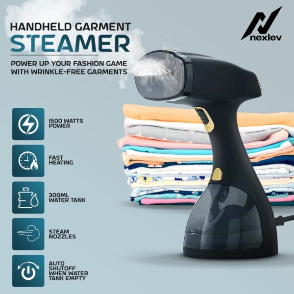 Nexlev Handheld Garment Steamer | Horizontal & Vertical Use with Up to ...