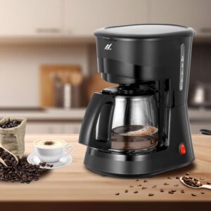 nexlev Drip Coffee Maker| 750W |4-6 Cups |Warming Plate| Anti-Drip Function| Borosilicate Glass Carafe|Reusable & Washable Filter| 750ml Water tank with Level Indicator| Dry Heat Protection| CF-01