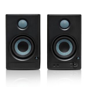 Audio Array AM-S1 BT Professional 4" Studio Monitor Speaker Pair | 60W Class D Amplification, Woven Composite Woofer, 1" Silk-Dome Tweeter, EQ Controls | Music/Monitor Mode, Aux, HDMI, USB C, TRS, RCA